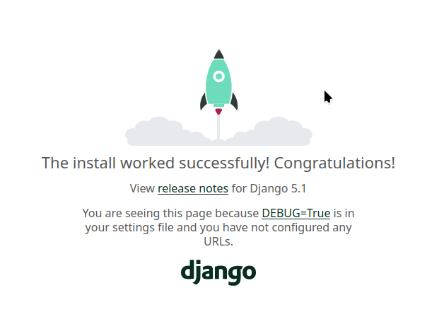 Django default landing page